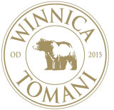 Logotyp winnica tomani złoty transparentne